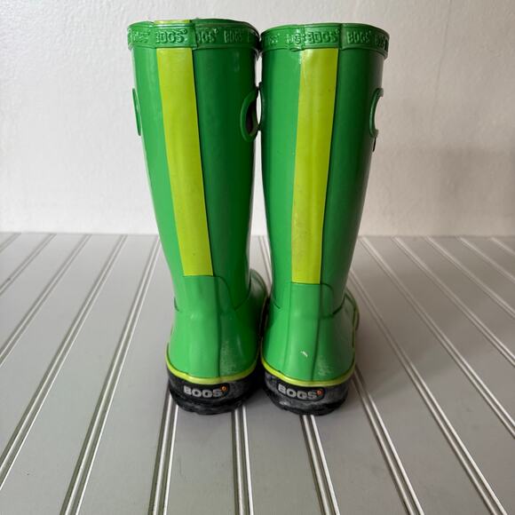 Bogs Green Rainboots size Youth 13 - Picture 3 of 10